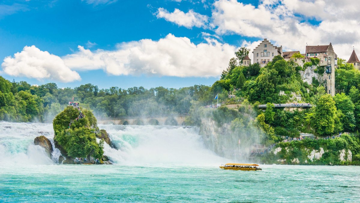 Рейнский водопад, Швейцария (23 фото)