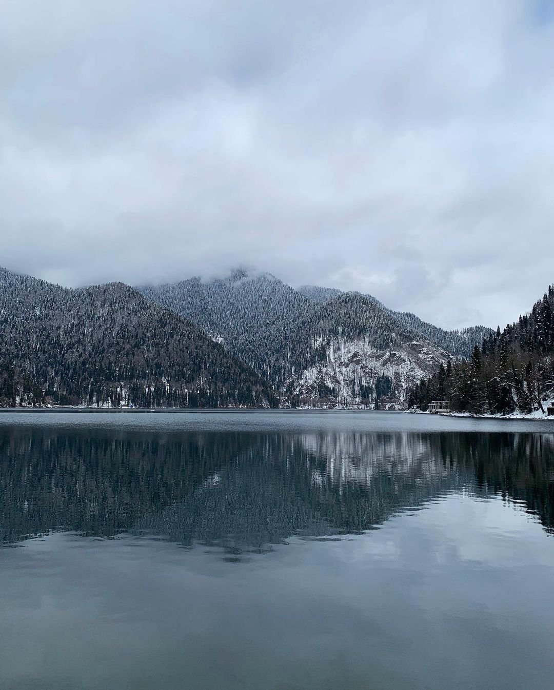 Озеро Рица Абхазия Зимой Фото