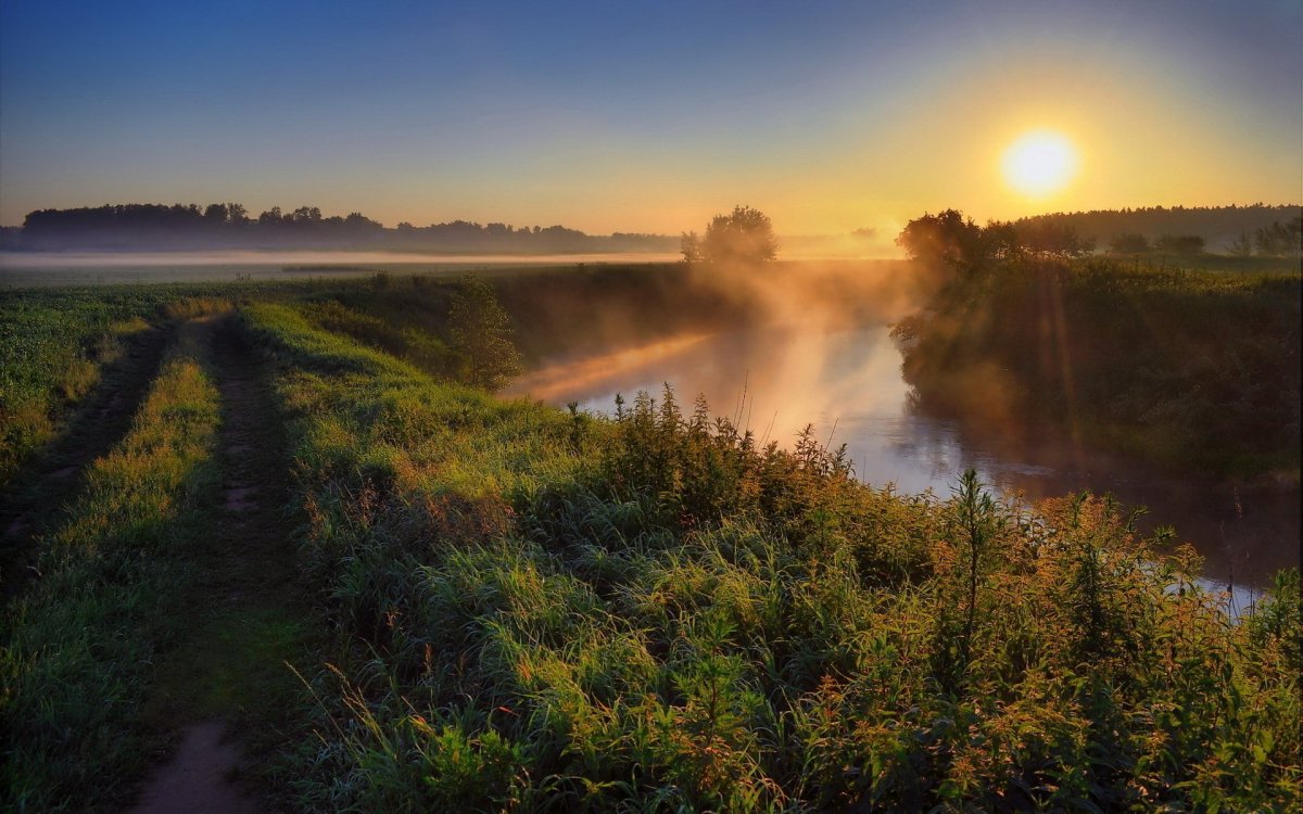 Рассвет на реке (55 фото)