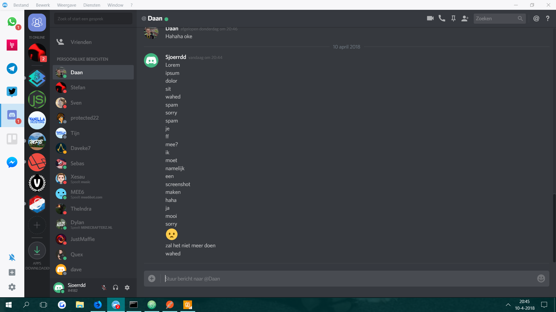 Tasks discord