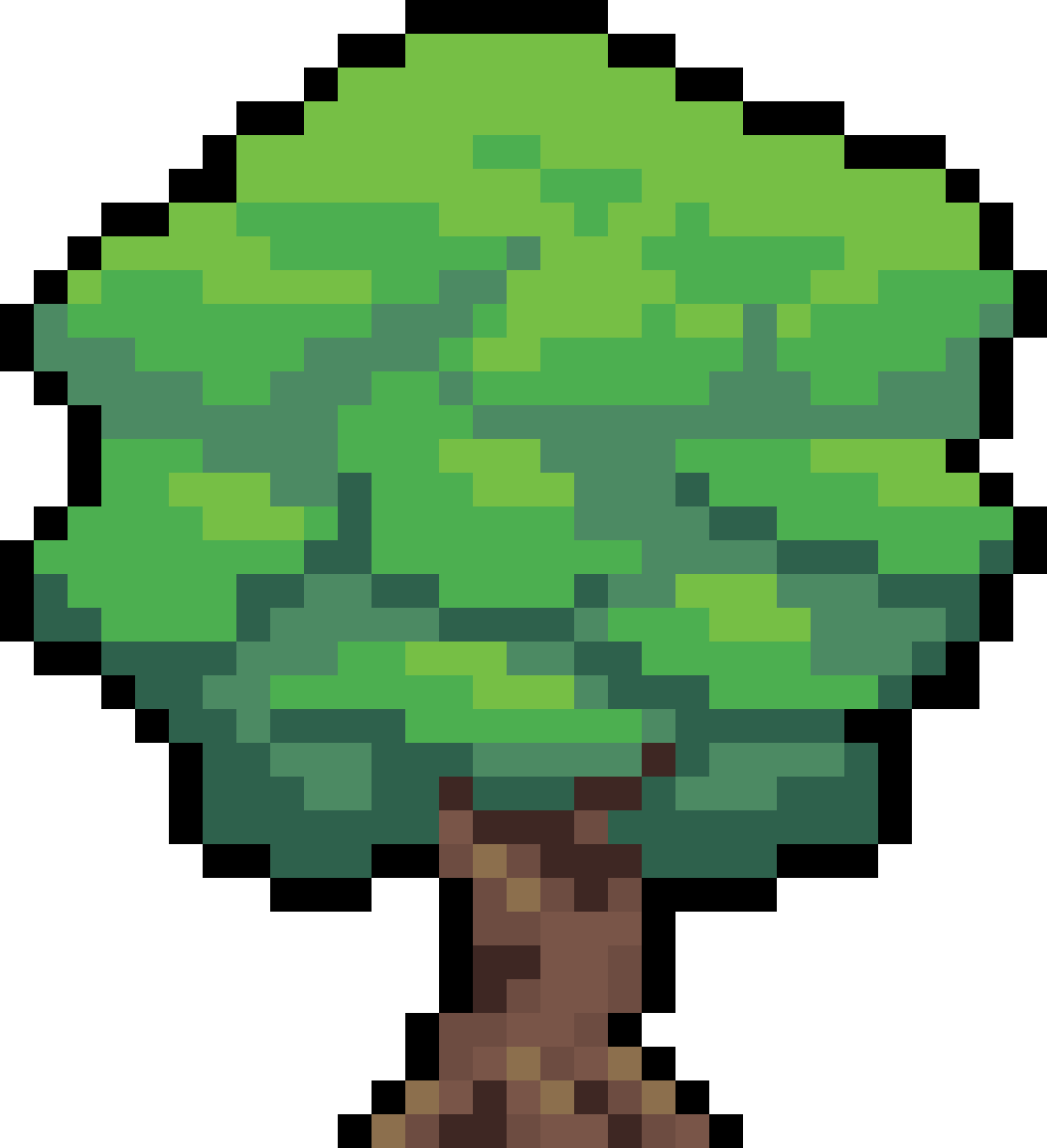 Дерево пиксель арт (68 фото)
