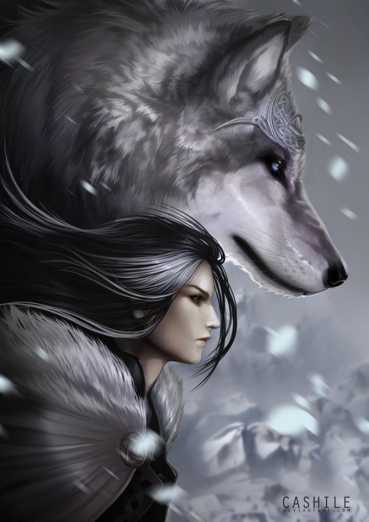Девушка и волк арт (66 фото)