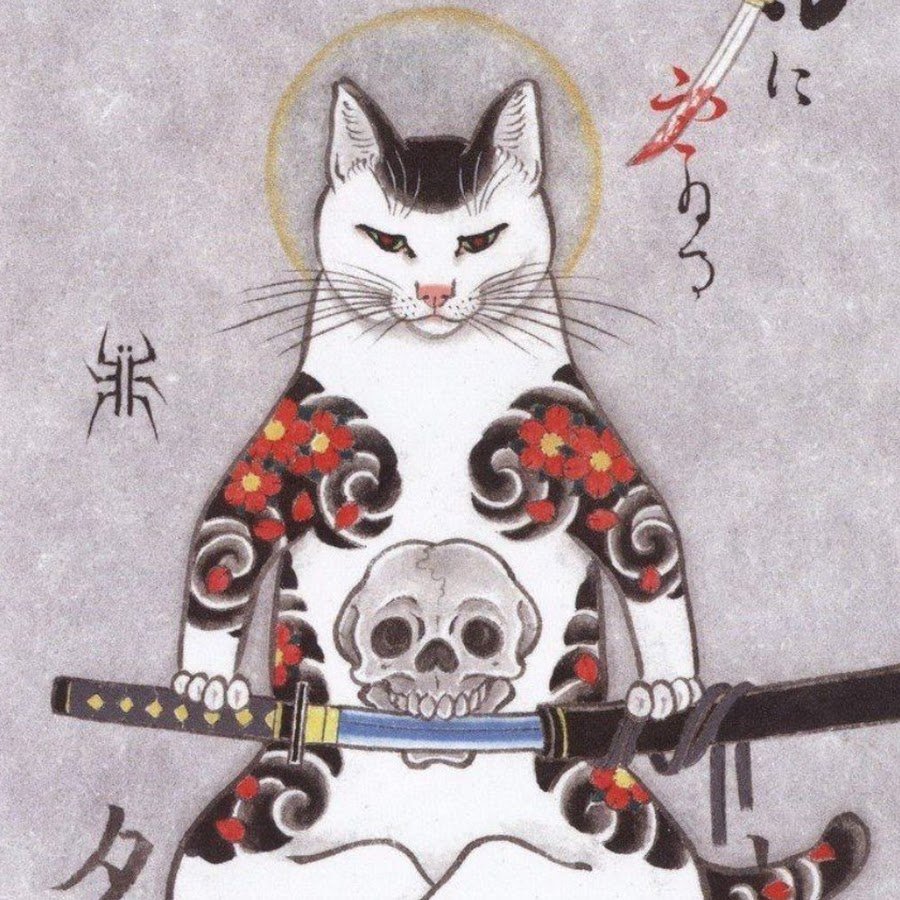 Кот в японском стиле арт (68 фото)