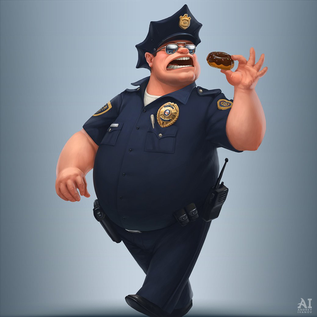 Толстый полицейский арт (67 фото)