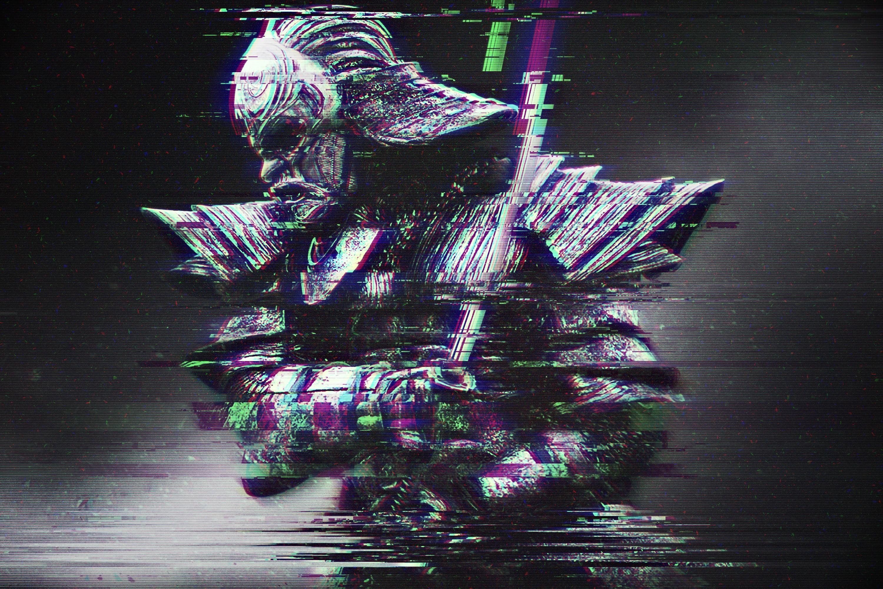 Glitch amazing digital. Дэниел Войку глитч. Глитч Самурай. РГБ глитч. Глитч стиль.