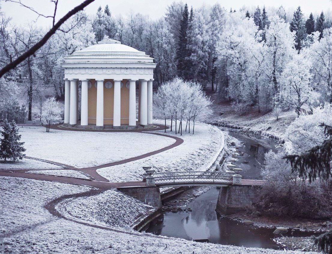Павловский парк зимой (70 фото)