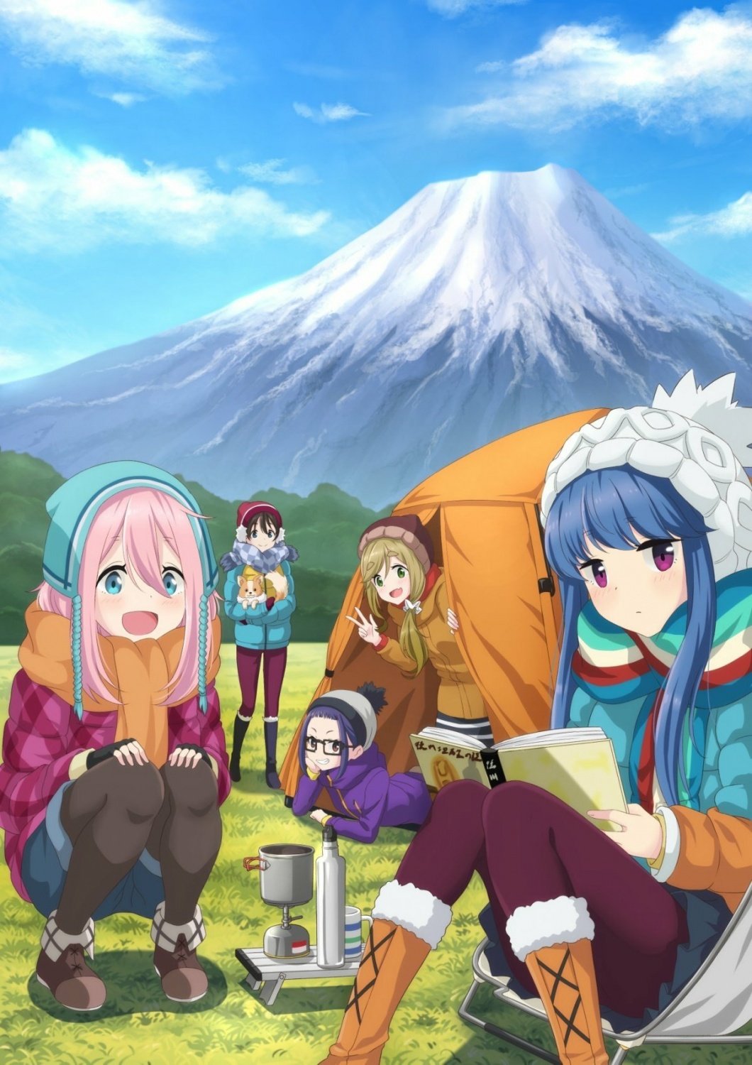 Лагерь под открытым небом. Лагерь на свежем воздухе Yuru Camp.