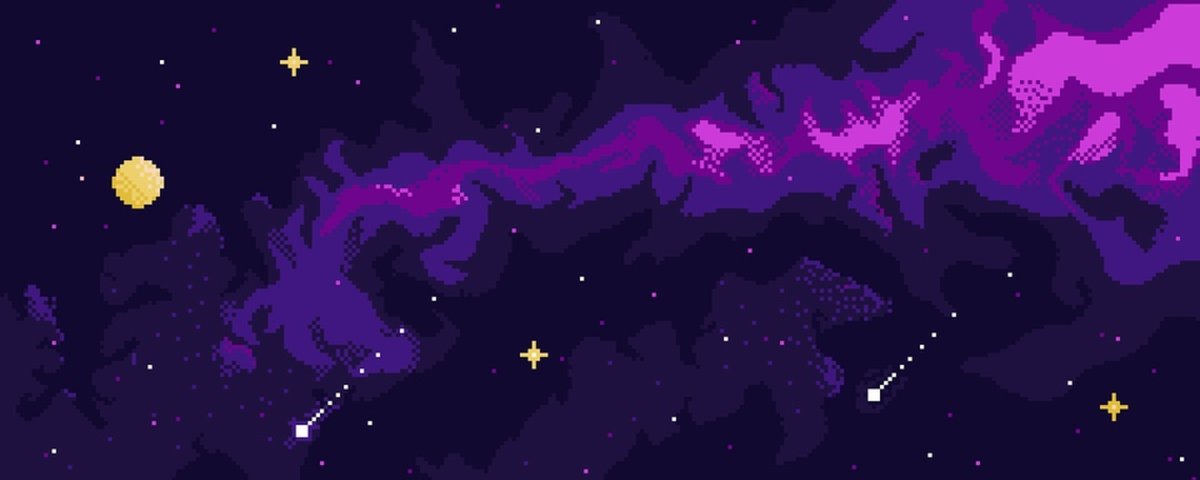 Pixel banner. Пиксельный космос. Космос пиксель арт. Пиксельное ночное небо. Пиксельный космос фон.