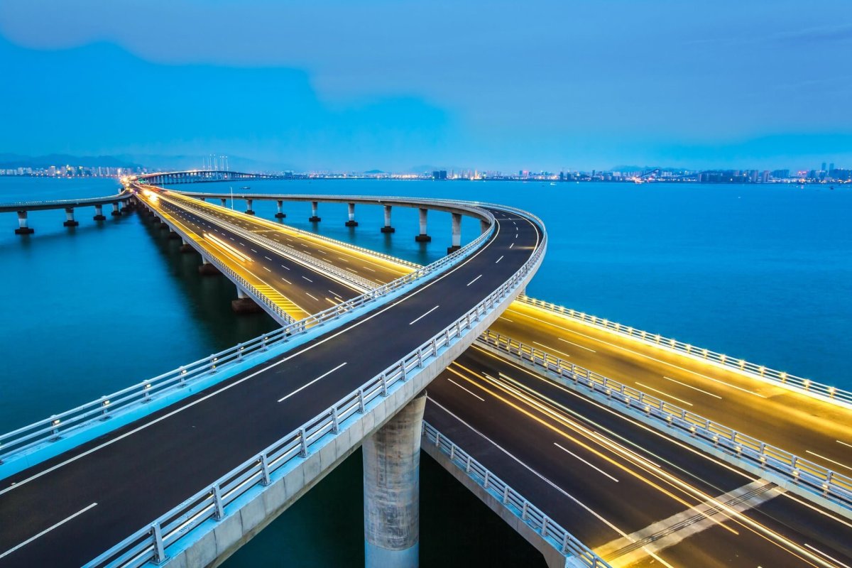 Циндаоский мост через залив (55 фото)