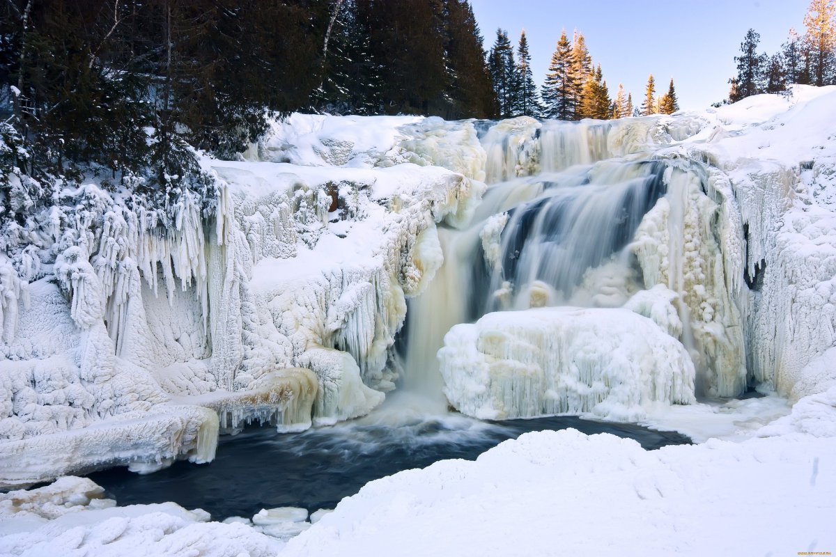 Рускеальские водопады зимой (67 фото)