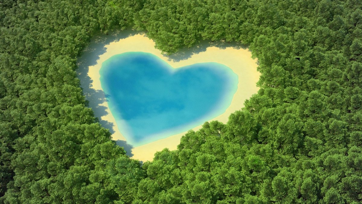Озеро в форме сердца (72 фото)